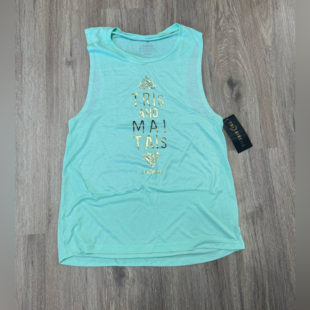 Tris and Mai Tais - women’s tank - medium - Tri Sirena - NWT